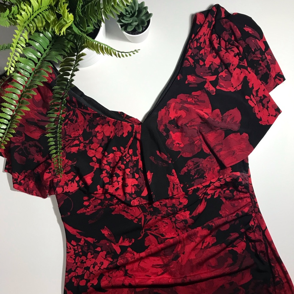 Shoulder shelf Floral Dress